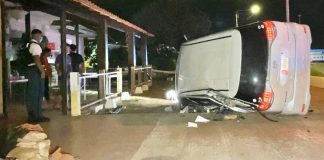 Chofer Chines a perde control y bay bolter su auto