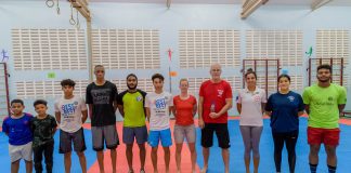 Varios scol di Taekwondo a presencia training di Henk Meijer