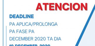 FASE Team ta urgi aplicantenan pa yena aplicacionan corectamente