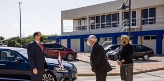 Gobernador di Aruba, Alfonso Boekhoudt, a haci un bishita di trabou na ImSan