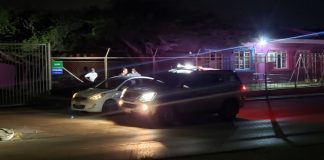 Durante TDQ homber drumi den auto dilanti kleuterschool na Paradera.