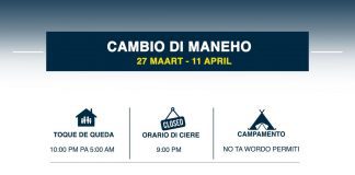 Toque de Queda ta cuminza 10.or; Tur tienda ta cera 9.or