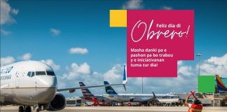 Feliz dia di obrero diparti Aruba Airport