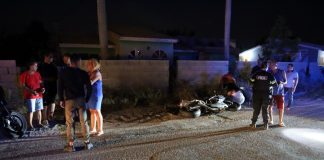 Motociclista herida despues di a accidenta na Jucuri