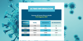 110 caso nobo, 70 hospitalisa, 21 den ICU di cual 13 ta na Colombia