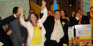 Sra. Evelyn Wever-Croes, 10 aña pasa a ser eligi como lider di MEP