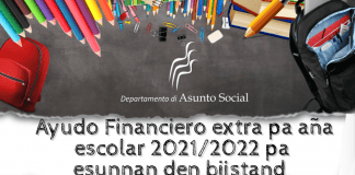 Ayudo financiero extra pa aña escolar 2021/2022 pa esunnan den bijstand