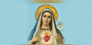 Oracion na monumento di Inmaculado Curason di Maria