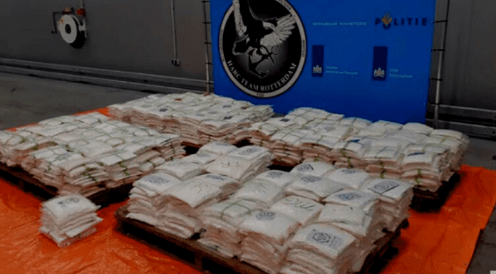 Den un container procedente di Corsou, Douane a intercepta 930 kilo di cocaina