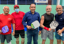 Minister di enseñansa y deporte sr. Endy Croes a haci apertura oficial di e torneo di Pickleball