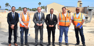 Minister Dangui Oduber a haci un site visit pa mira e progreso di Gateway 2030