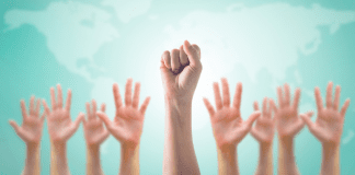 Movimiento Pro derecho humano: Ban uni pa trece Aruba Dushi Tera Bek atrobe