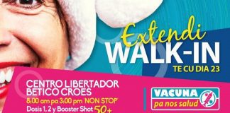 “Walk In” extendi te cu dia 23 di december 2021