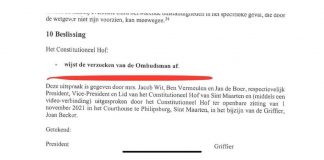 Huez na St.Maarten a rechasa e demanda di sindicatonan pa elimina 12.6 y a obliga nan pa cuminza haci entrega retro-activo desde Juli 2020