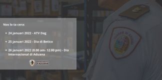 Departamento di Aduana ta informa di nan orario di oficina en conexion cu ATV dag, Dia di Betico y Dia Internacional di Aduana 2022