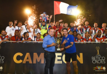 Minister di Deporte Endy Croes ta felicita ekipo di RCA cu a titula campeon di Copa Betico Croes 2022.