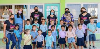 Minister Xiomara Maduro a bishita Imelda Kleuterschool