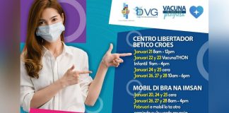 27 y 28 prik post Centro Libertador ta habri te cu 6or di atardi