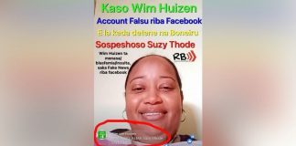 Suzy Thode deteni bao sospecho di menasa yen politico via facebook falso di “Wim van Huizen”