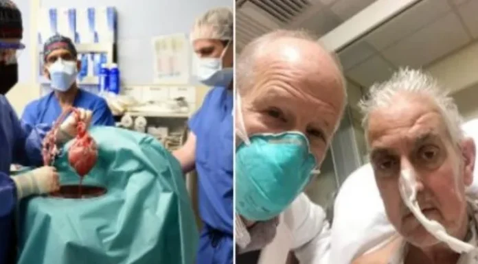 E prome pashent cu a haya e transplante di curason di porco, tabata un persona cu un pasado criminal