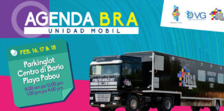 Februari 𝟏𝟔, 𝟏𝟕 & 𝟏𝟖, e Unidad Mobil di Vacunacion BRA lo ta staciona na e parkinglot di Centro di Bario Playa Pabou.