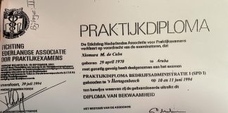 E falsificadora di diploma na Directie Financien ta biba den cas di Patrick Paskel; ata un copia aki!