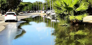 Pomp di DOW na Saliña a plok, causando holor desagradabel pa vicindario