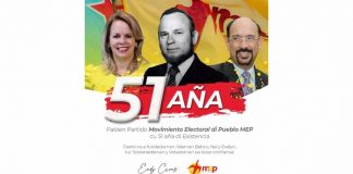 Secretario General di MEP sr. Endy Croes: Nos ta felicita sostenedor y votadornan di MEP cu 51 aña di existencia