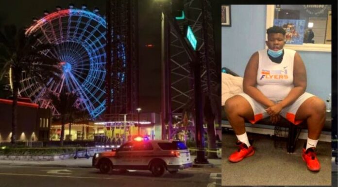 Na Orlando Florida, mucha di 14 aña a cay fo’i di parke di atracción mecánico