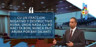 A trata presupuesto di Ministerio di Turismo y Salud Publico den Parlamento