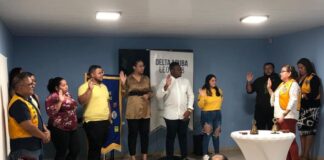 Delta Aruba Leo Club a huramenta 6 miembro nobo