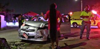 Dama na estado herida den accidente ariba Weststraat