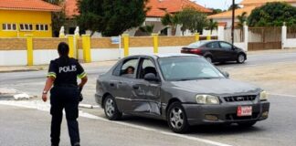 Accidente ariba na Morgenster a tranca trafico