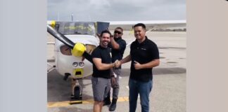 Gabriel Gomes a haci su “solo flight” pa piloto na Aruba mes cu Hi Dreams Aviation