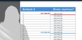 Gabinete Wever-Croes ta para pa e ley pa bin cu un maximo den salario di directornan den sector semi publico: WEVER-CROES-NORM TA UN CONDICION DI HULANDA PA GOBIERNO PAGA E 5% BEK