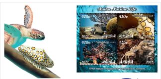 Post Aruba ta emiti serie di stampia ‘Bida marina’