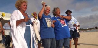 Ceremonia na lama recordando e desaparicion di Maikel (Caico) Feliciana y George Faro, cu a bay pisca y no a regresa