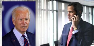 Biden a yama Juan Guaidó y a conversa durante 17 minuut
