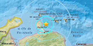 Temblor di magnitude 2.6 registra den oranan di marduga di Dialuna Dia 13 di Juni 2022 aki na Aruba