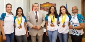 MINISTER ENDY CROES A RICIBI BISHITA DI E ATLETANAN CU A LOGRA MEDAYA DI BRONS DEN E 2022 CADET & JUNIOR PAN AMERICAN CHAMPIONSHIPS.