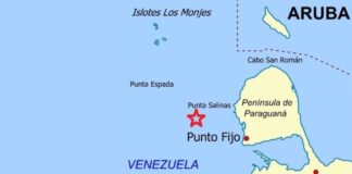 Temblor di magnitud 2.9 grado sinti aki na Aruba Dia 12 di Juli 2022.