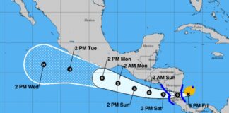 Diabierna mainta e disturbio a bira Tropical Storm Bonnie