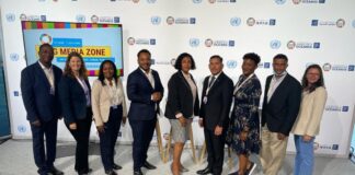 Minister Arends den intercambio cu delegacion di Corsou durante Ocean Conference 2022