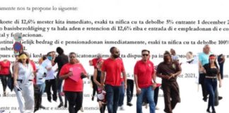 Sindicatonan a actua di mala fe den e lucha pa 12.6