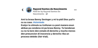 Rycond a compronde robes: Ningun hende a pidi pa no brasa Benny…. A bisa pa no brasa corupcion