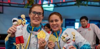 KAMILAH Y ABIGAIL DAMMERS A REGRESA ARUBA CU MEDAYANAN DI ORO FOR DI WEGANAN DI ODESUR