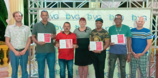 ARUBA TEAM A RICIBI NAN CERTIFICADO DEN SANEAMENTO DI BARCO