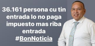 Secretario General di MEP, Endy Croes: Cumpliendo den tempo dificil; Un total di 36.161 ciudadano no lo paga entrada riba impuesto (loonbelasting) mas na Aruba desde januari 2023.