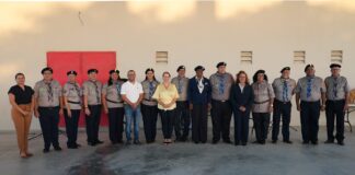 PROME MINISTER EVELYN WEVER-CROES TA FELICITA SCOUTING ARUBA CU INSTALACION DI NAN HOOFDCOMMISSARIS Y DIRECTIVA NOBO