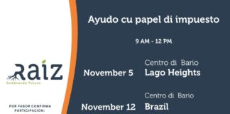 Raiz cu campaña pa yuda yena declaracion di impuesto di entrada